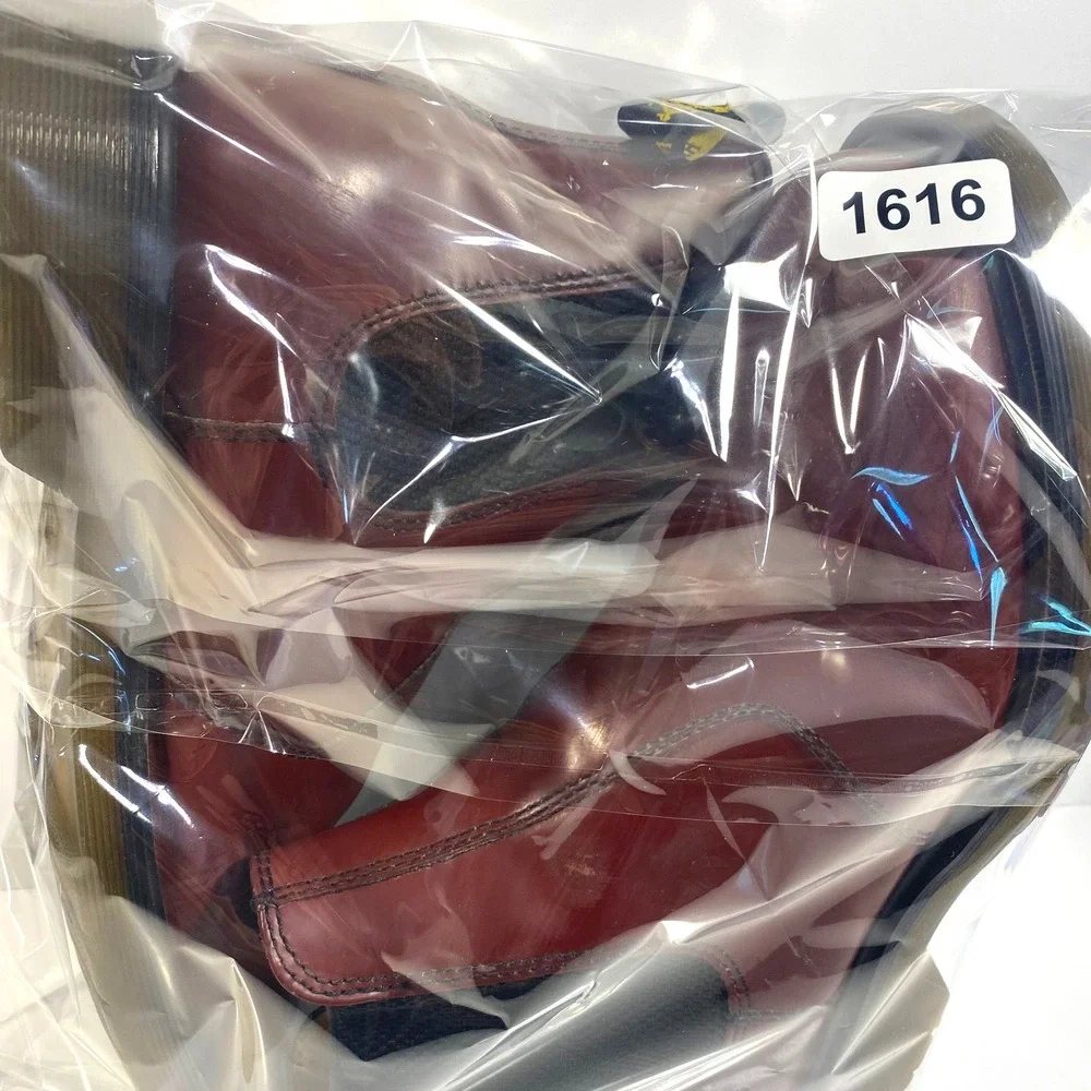 Dr. Martens Mens Size 10 Cherry Red Leather Chelsea Boots Slip-On 2976